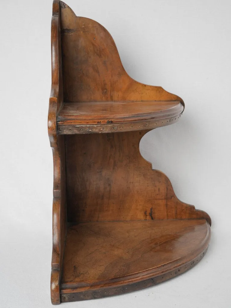 19th Century Cherrywood Provençal Corner Shelf Bracket 19¾"