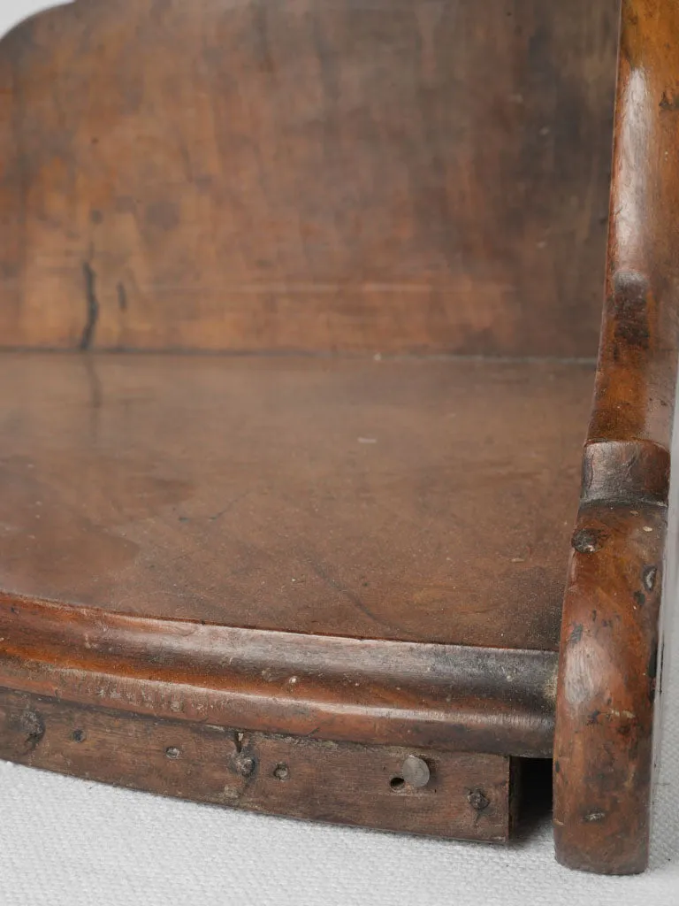 19th Century Cherrywood Provençal Corner Shelf Bracket 19¾"