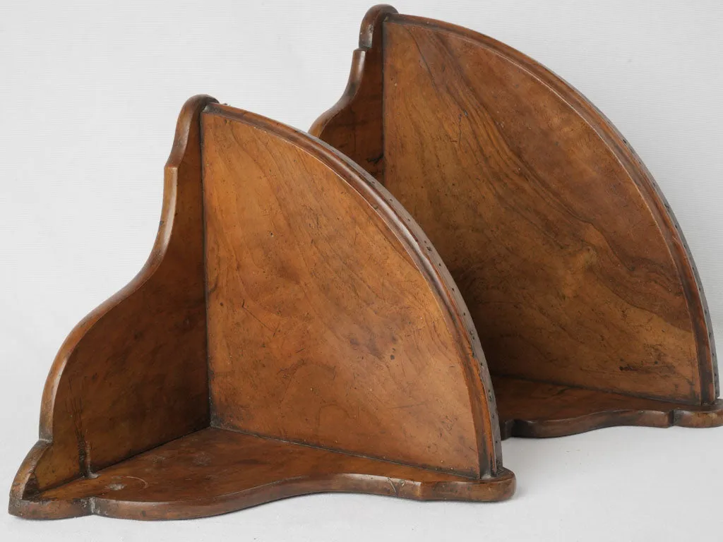 19th Century Cherrywood Provençal Corner Shelf Bracket 19¾"