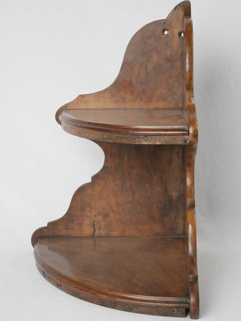 19th Century Cherrywood Provençal Corner Shelf Bracket 19¾"