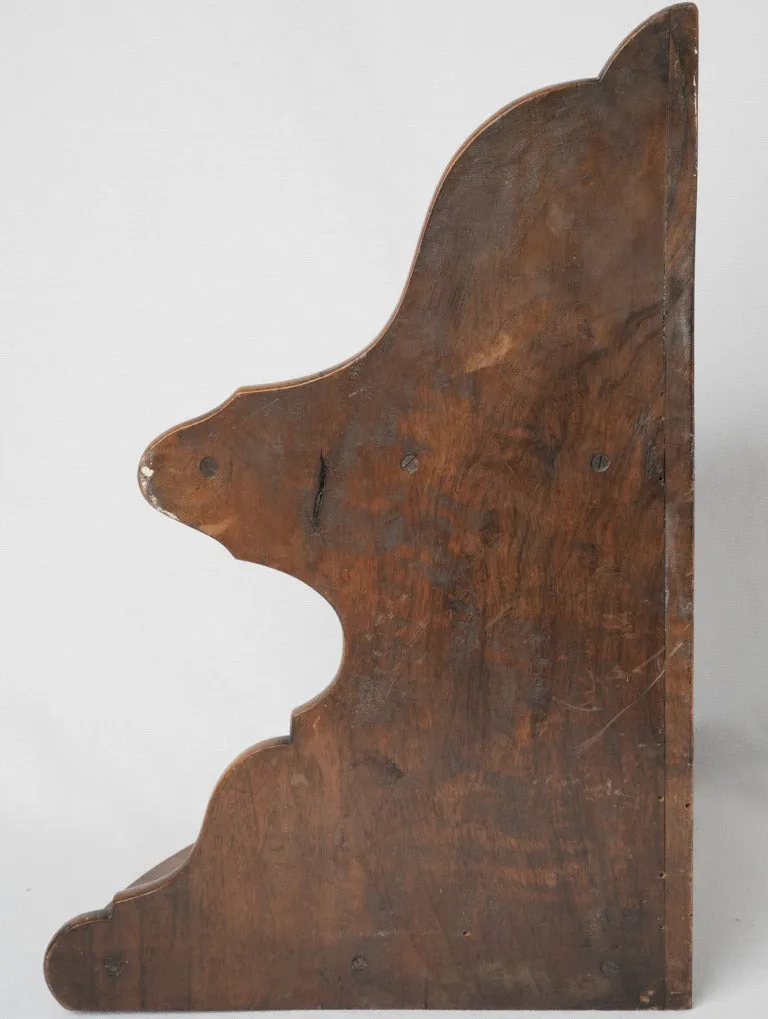 19th Century Cherrywood Provençal Corner Shelf Bracket 19¾"