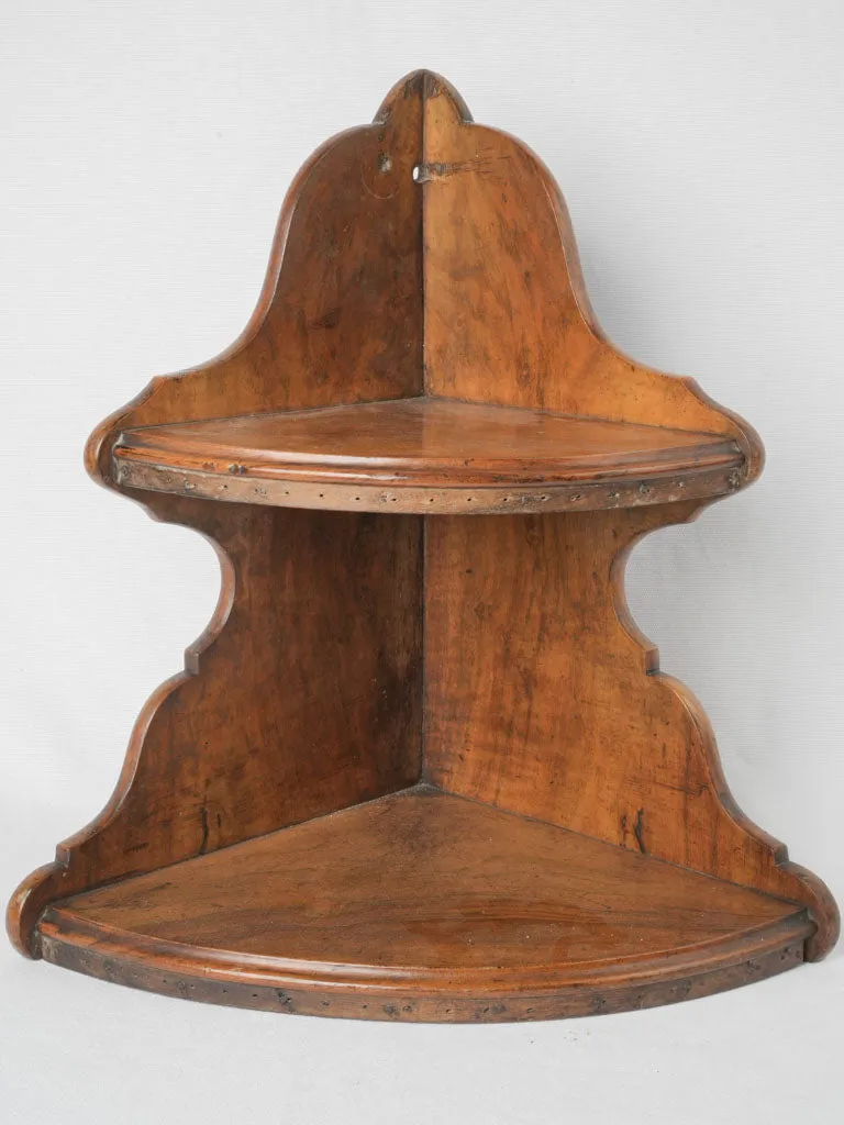 19th Century Cherrywood Provençal Corner Shelf Bracket 19¾"