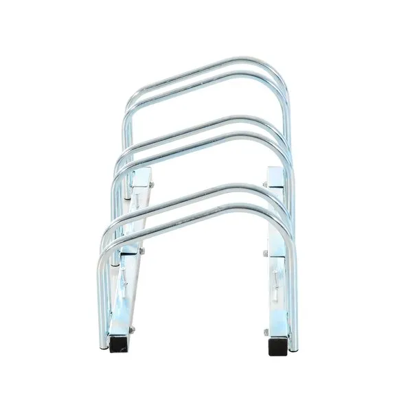 3 Racks Bike Floor Stand - Silver