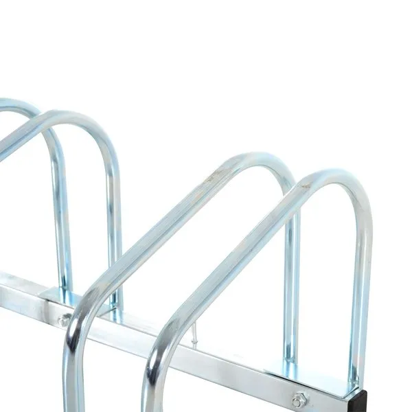 3 Racks Bike Floor Stand - Silver