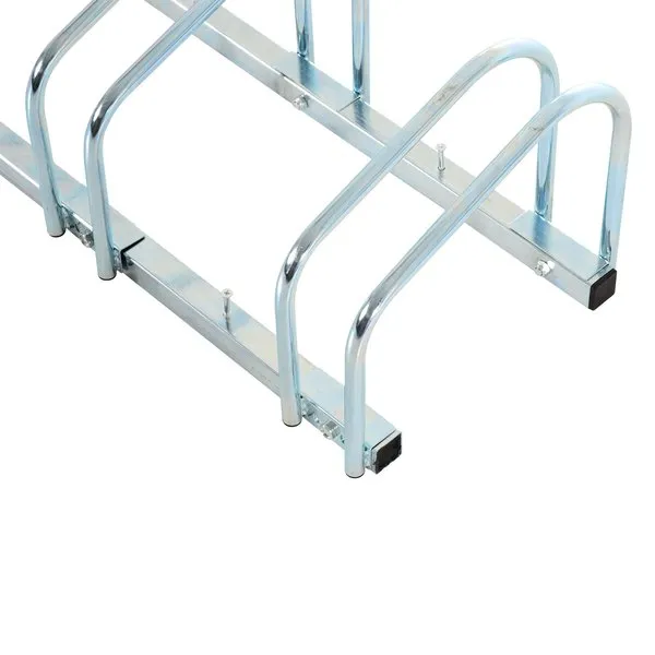 3 Racks Bike Floor Stand - Silver