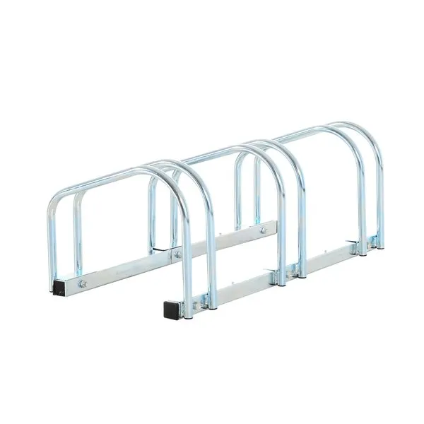 3 Racks Bike Floor Stand - Silver