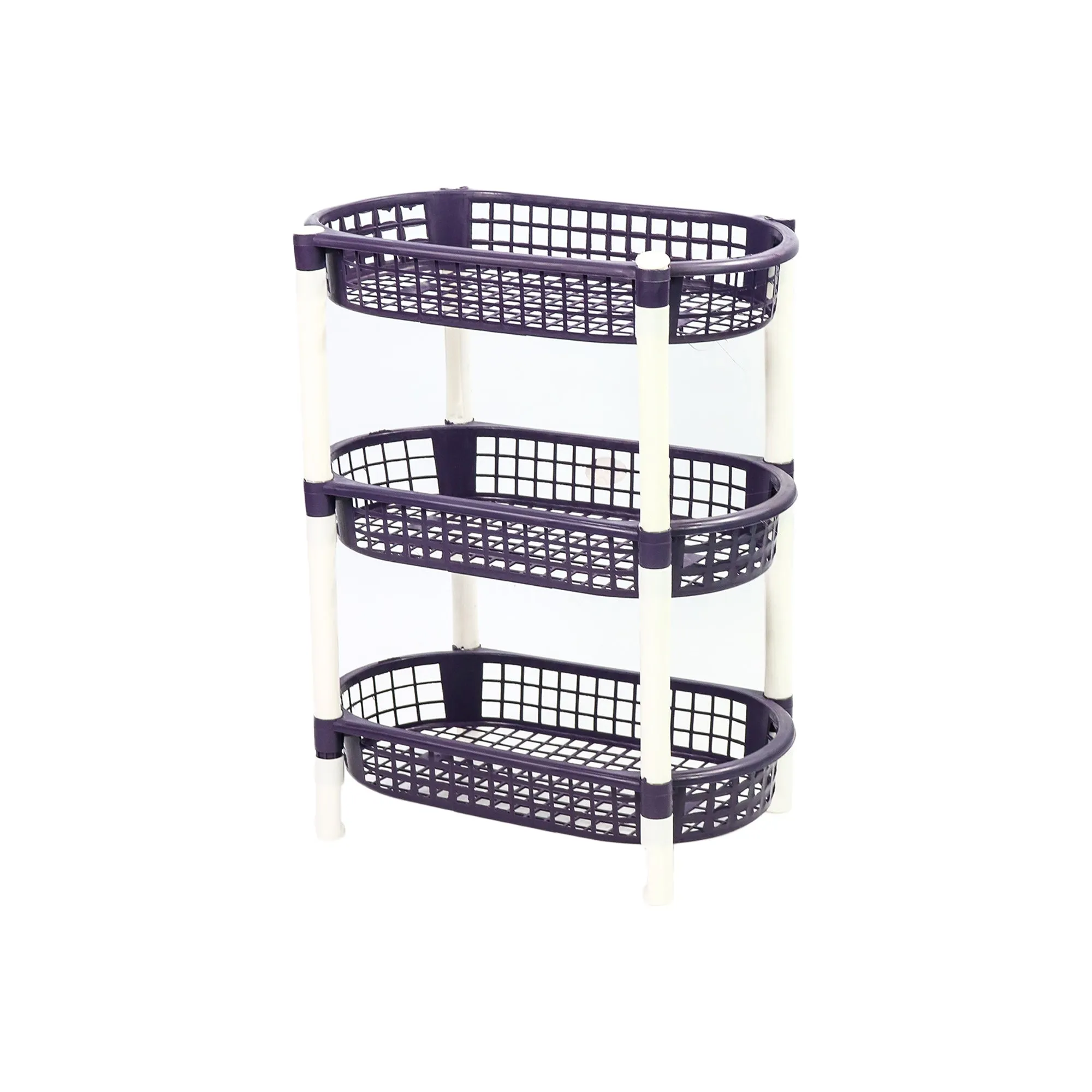 3-Tier Vegetable Oval Storage Rack Plastic Formosa 8034