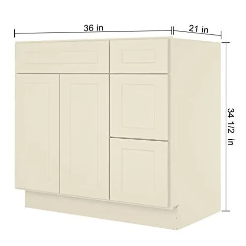 36'' Right Bathroom Vanity Sink Base Cabinets S-V3621DR