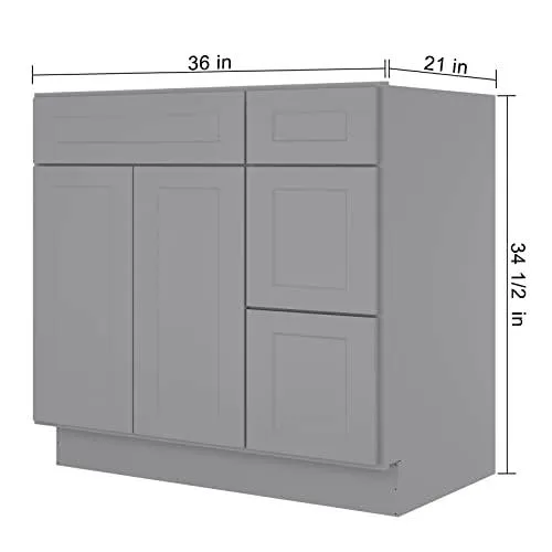 36'' Right Bathroom Vanity Sink Base Cabinets S-V3621DR