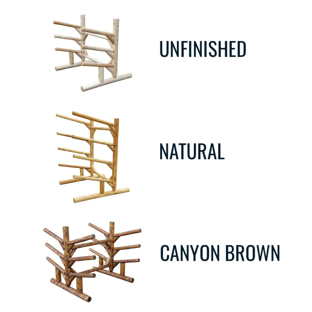 4 SUP and Kayak Storage Rack | Freestanding Log Rack