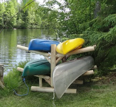 4 SUP and Kayak Storage Rack | Freestanding Log Rack