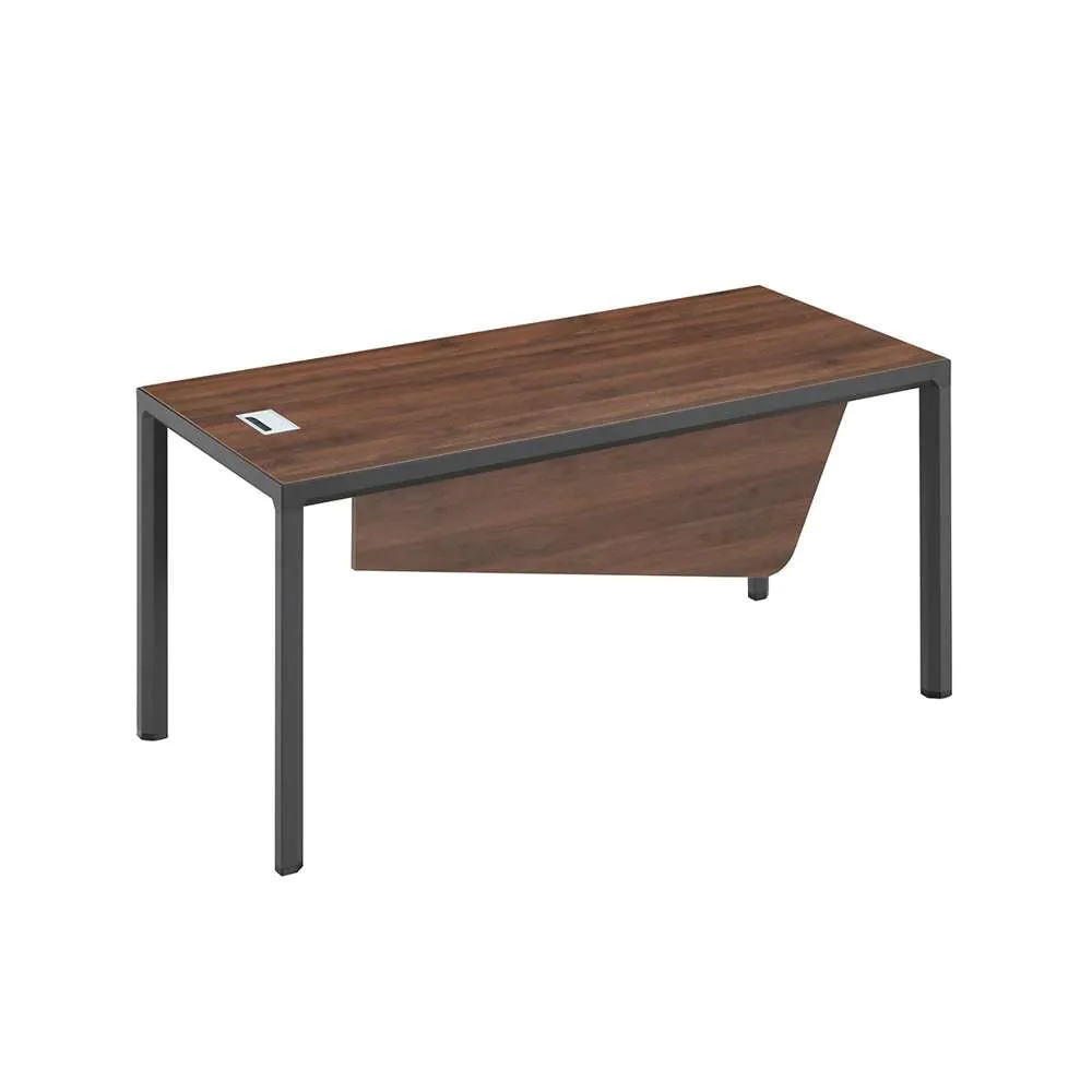 Acmi Cayman Writing Table L1600 x W800 x H750mm Columbia Walnut/MB Dark Grey #CM-1600