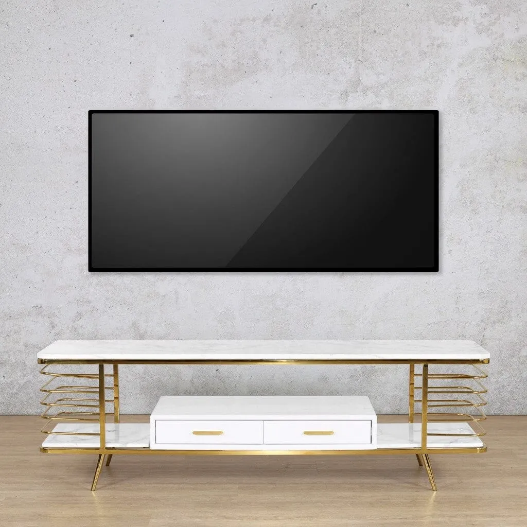 Alba Modern TV Unit - Gold