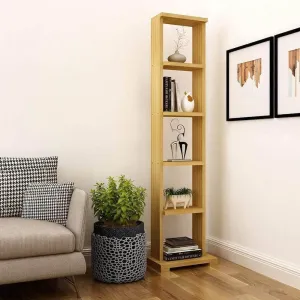 Alpha Lite Book shelf and Storage Racks and Shelves, Ladder Shelf Book case with 5 Shelf (54" High, Misty Oak)