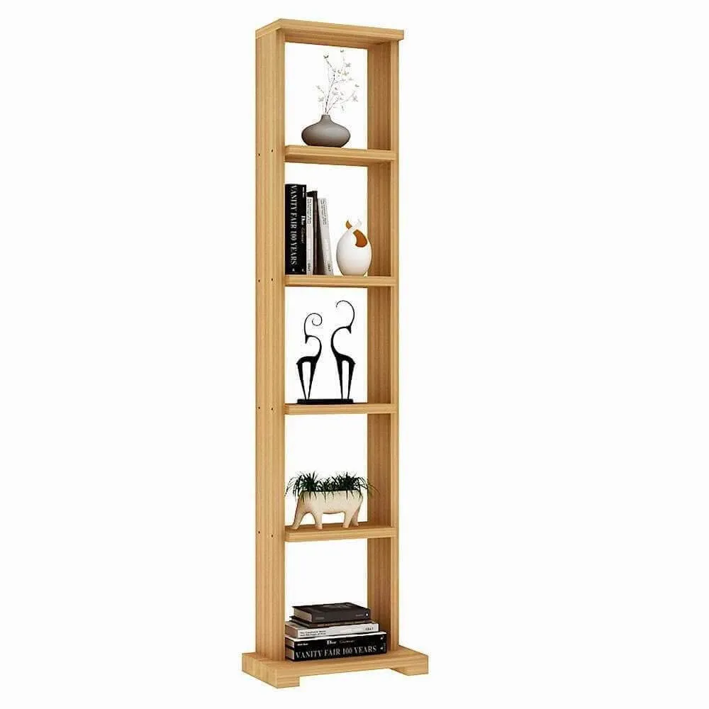 Alpha Lite Book shelf and Storage Racks and Shelves, Ladder Shelf Book case with 5 Shelf (54" High, Misty Oak)