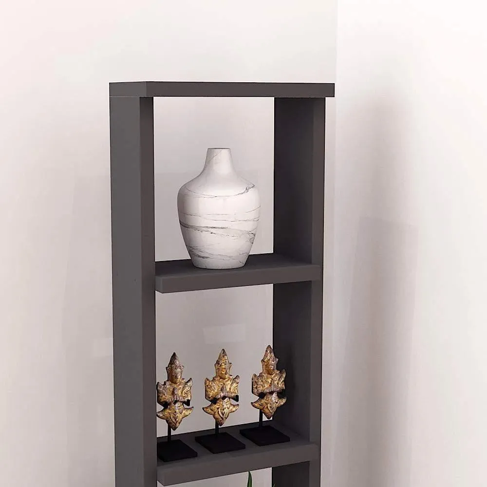 Alpha Lite Bookshelf, 5 shelves, 54 inch high, Slate Grey