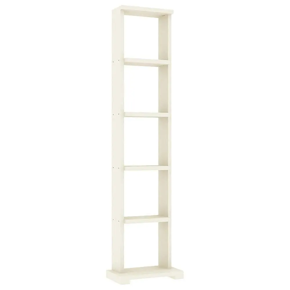 Alpha Lite Bookshelf and Storage Racks and Shelves, Ladder Shelf Book case with 5 Shelf (54" High, Frosty White)