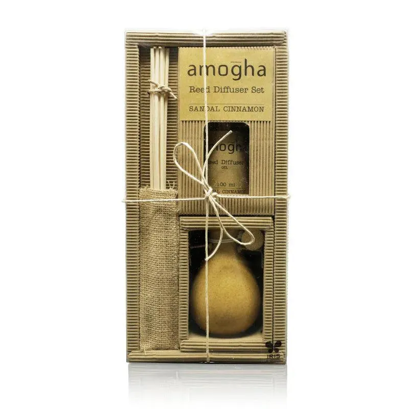 Amogha Reed Diffuser | Diffuser Oil | Multiple Fragrances | 5 x 2 x 11 inches