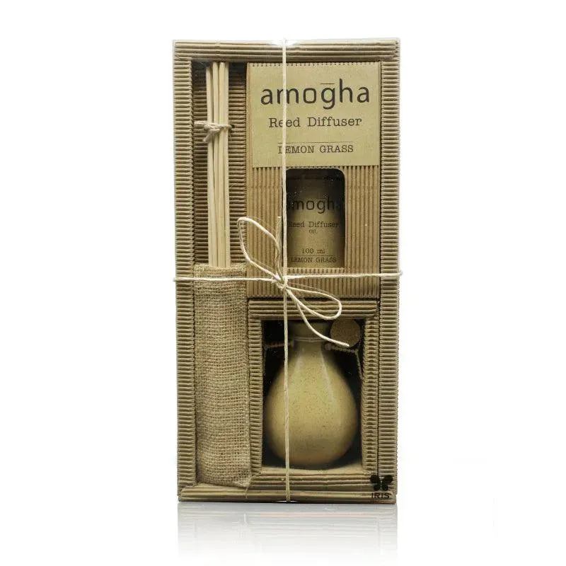 Amogha Reed Diffuser | Diffuser Oil | Multiple Fragrances | 5 x 2 x 11 inches