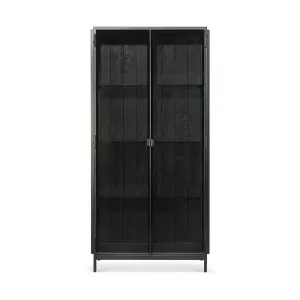 Anders Black Storage Cupboard - 2 Doors