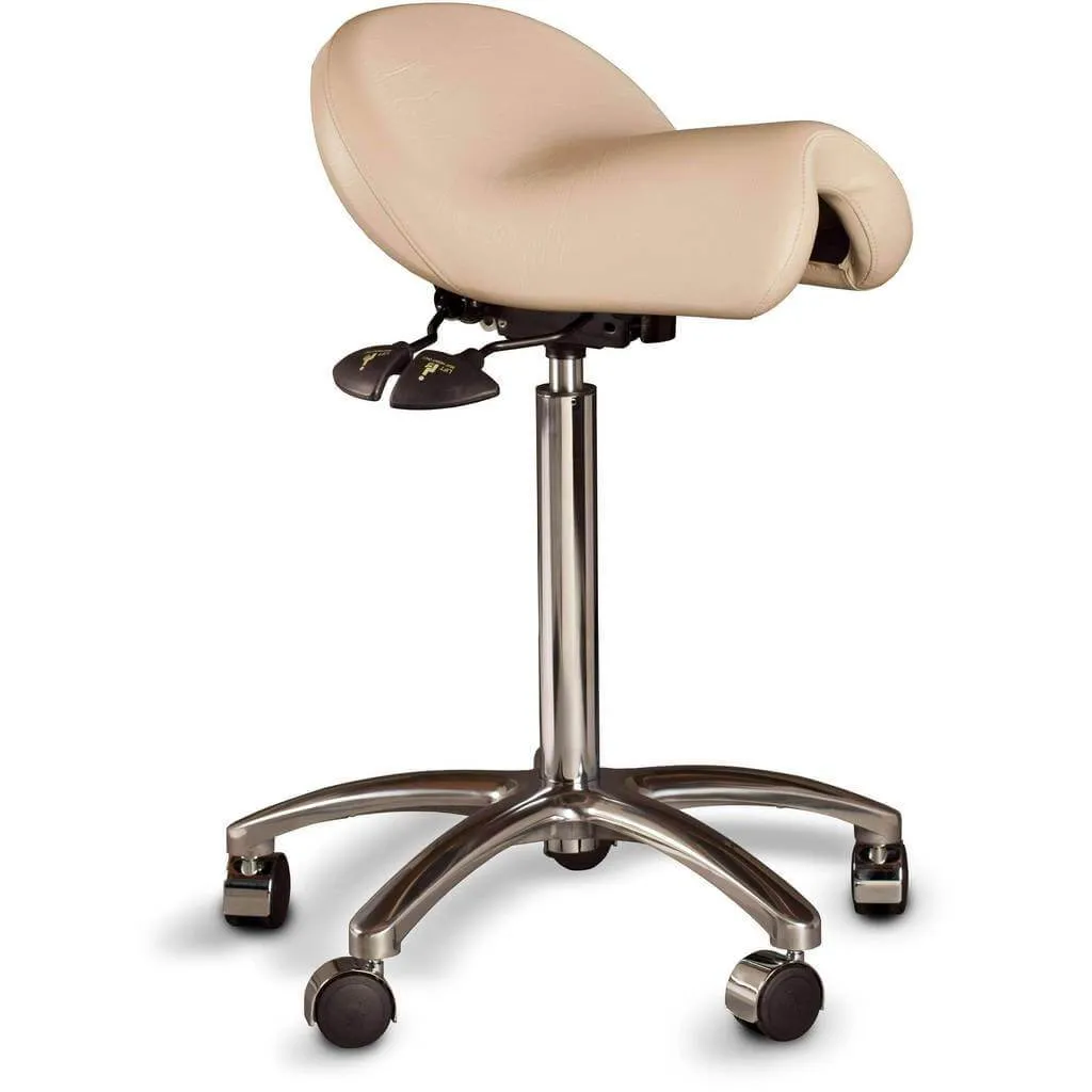 Bambach Backless Saddle Chair – Swing Arm for Comfort and Support