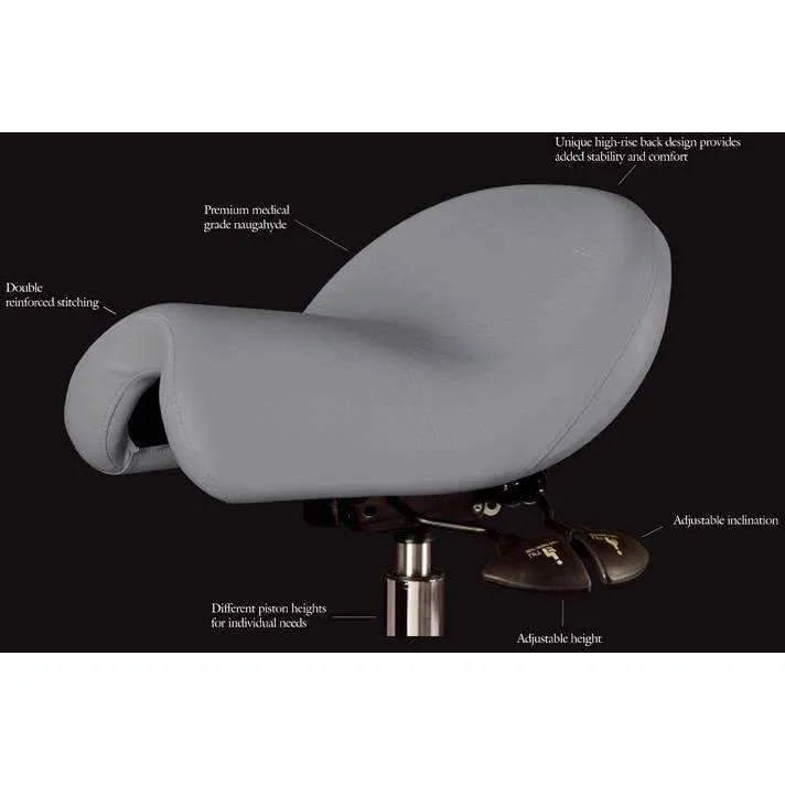 Bambach Backless Saddle Chair – Swing Arm for Comfort and Support