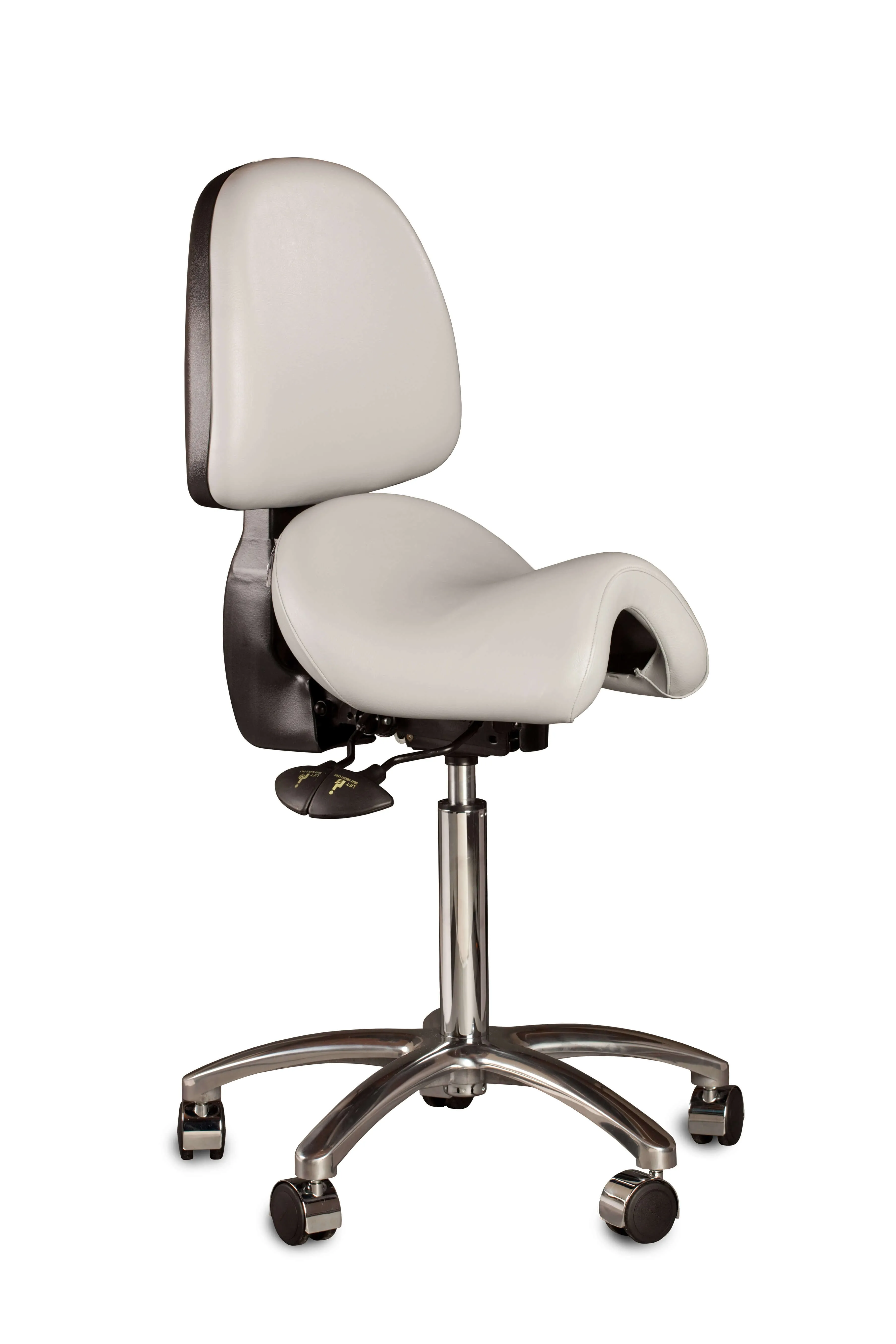 Bambach Backless Saddle Chair – Swing Arm for Comfort and Support