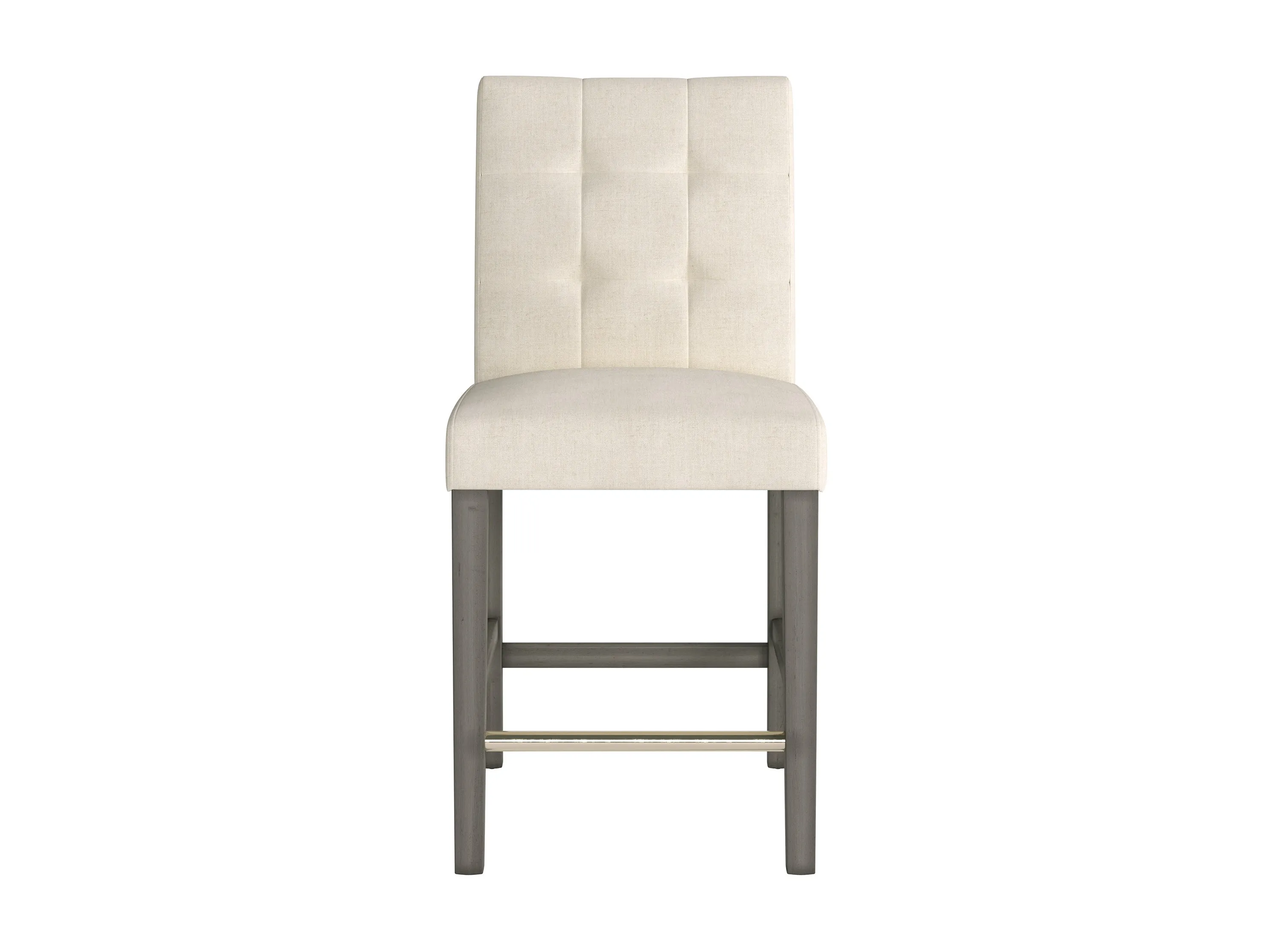 Beige Fabric Counter Height Stool