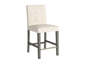 Beige Fabric Counter Height Stool