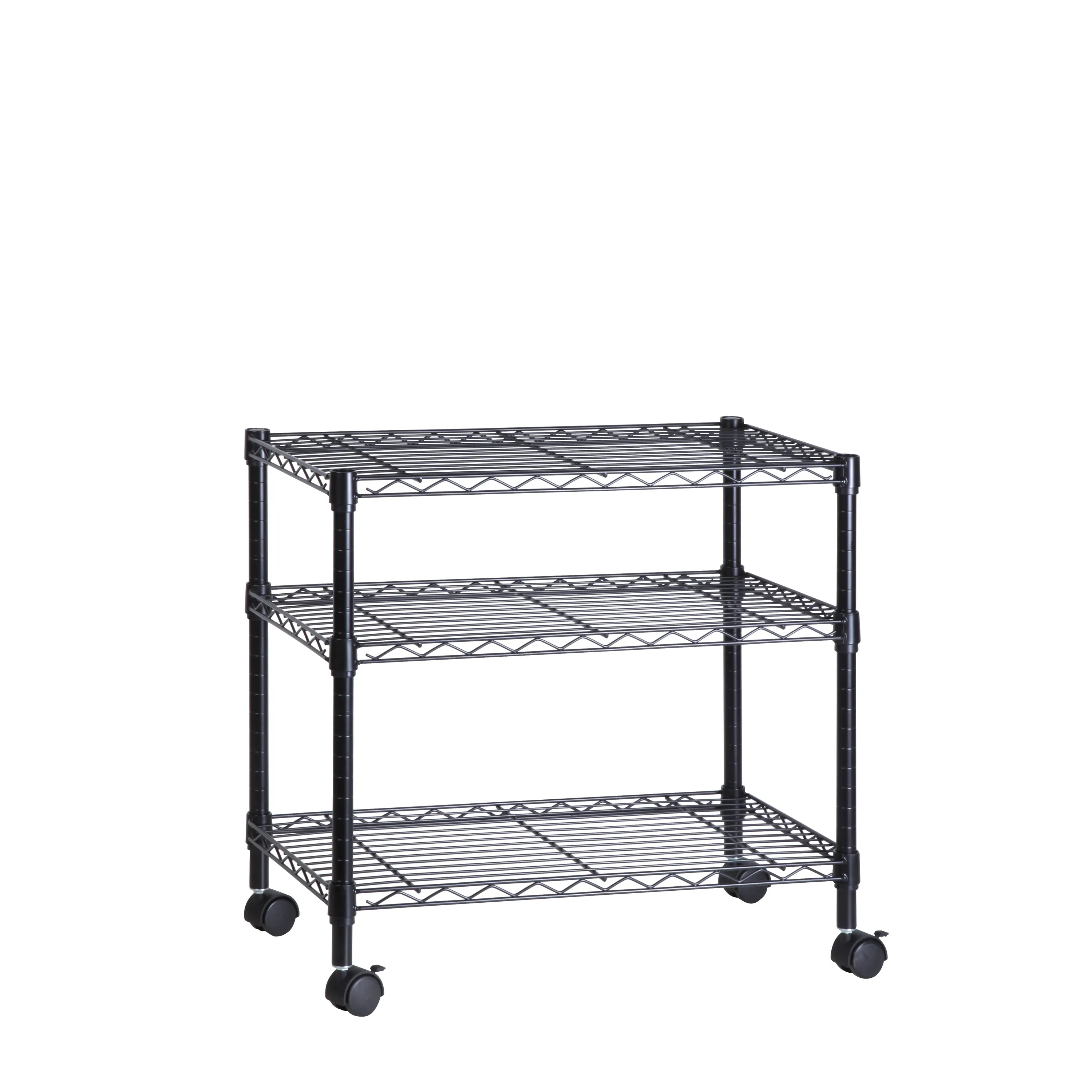 Black 3-Tier Media Cart