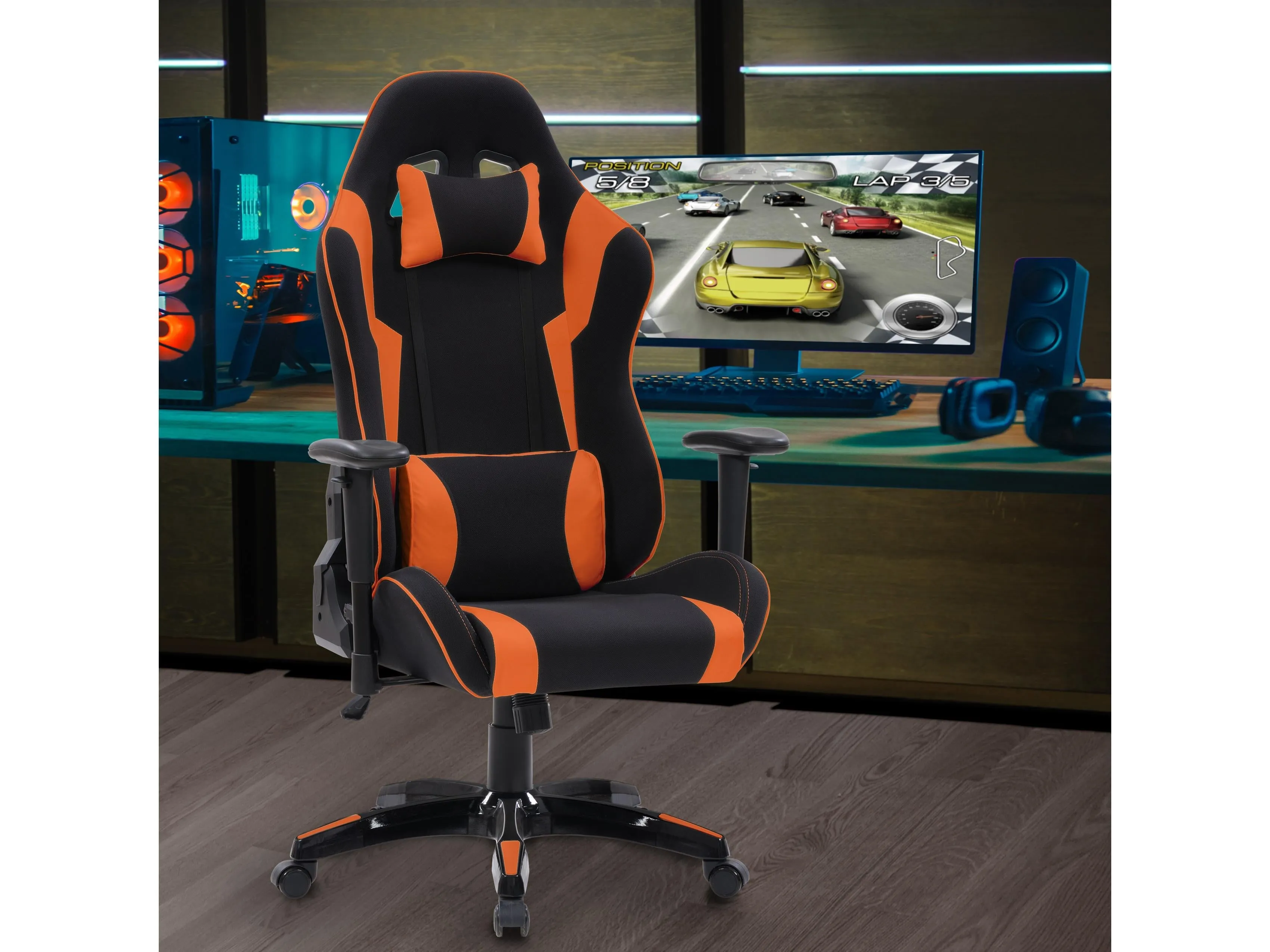 Black and Orange Gaming Office Chair