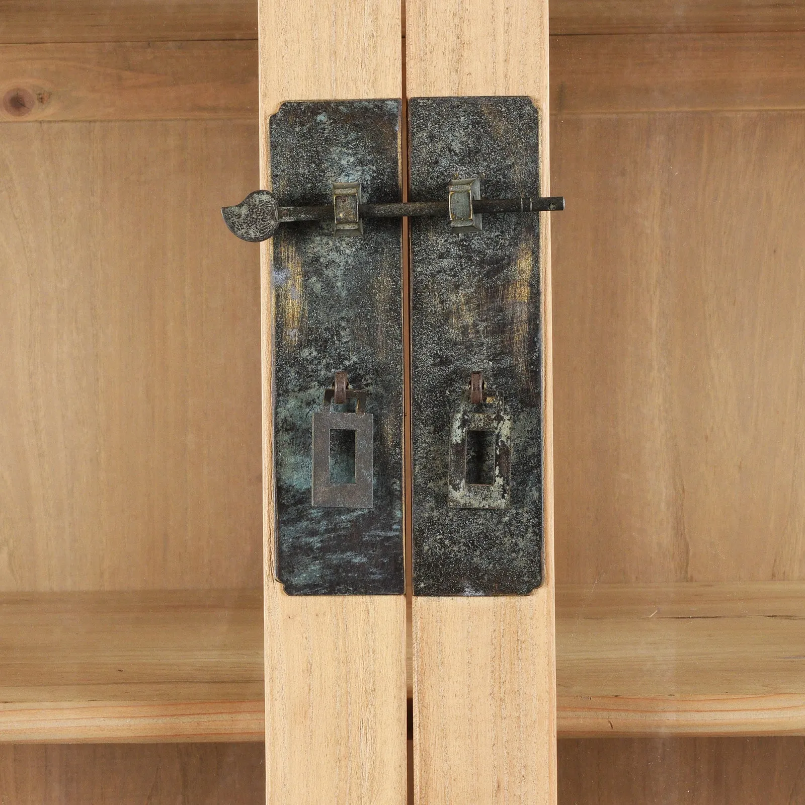 Bleached Elm Display Cabinet