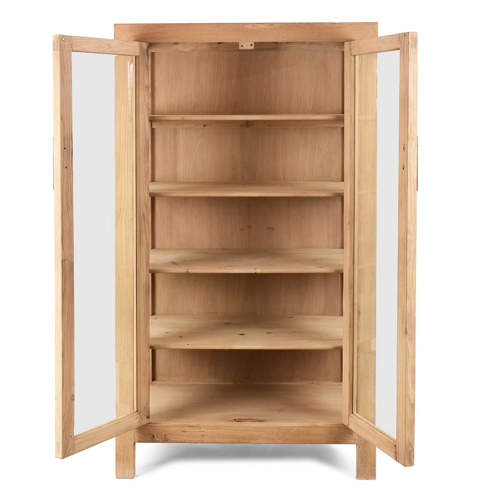 Bleached Elm Display Cabinet