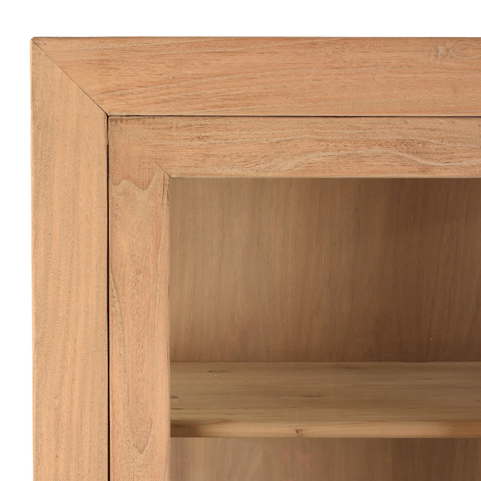 Bleached Elm Display Cabinet