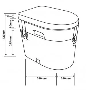 Blue Diamond composting eco friendly portable toilet