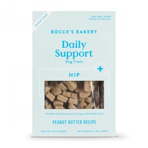 Bocce's Bakery Daily Support Peanut Butter Recipe Functional Hip & Joints Biscuit Dog Treats