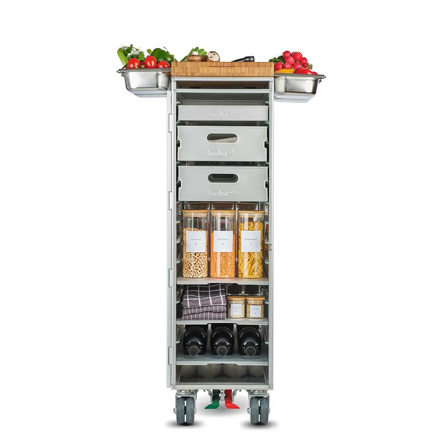 bordbar | voyager trolley aluminium | ensemble