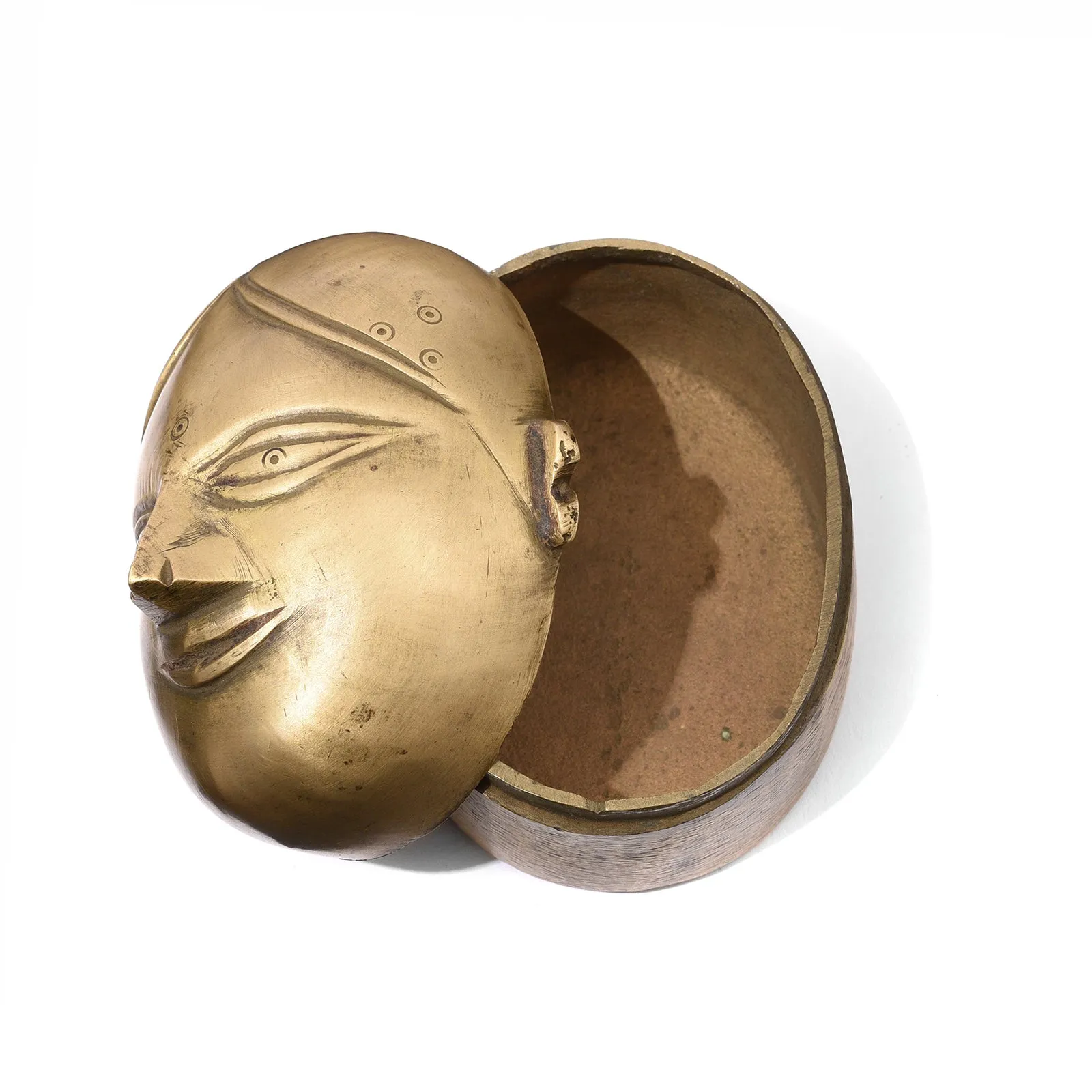 Brass Gauri Head Pandan Box - Ca 1910