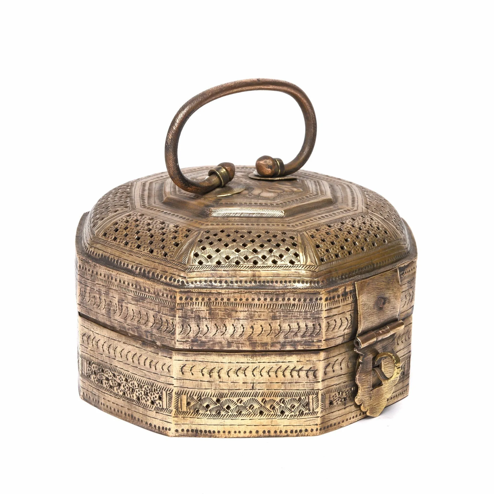 Brass Pandan Box from Rajasthan - 19thC