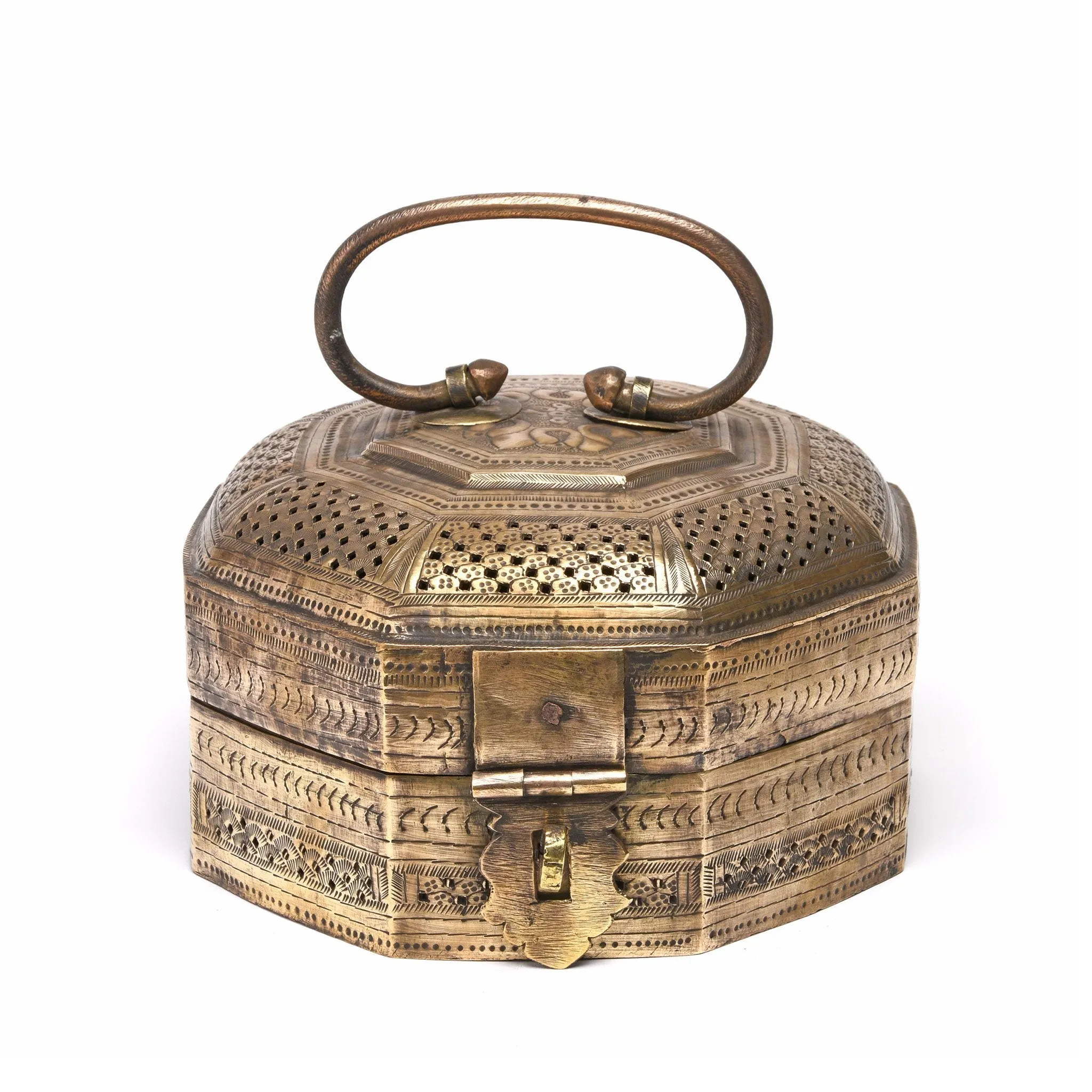 Brass Pandan Box from Rajasthan - 19thC