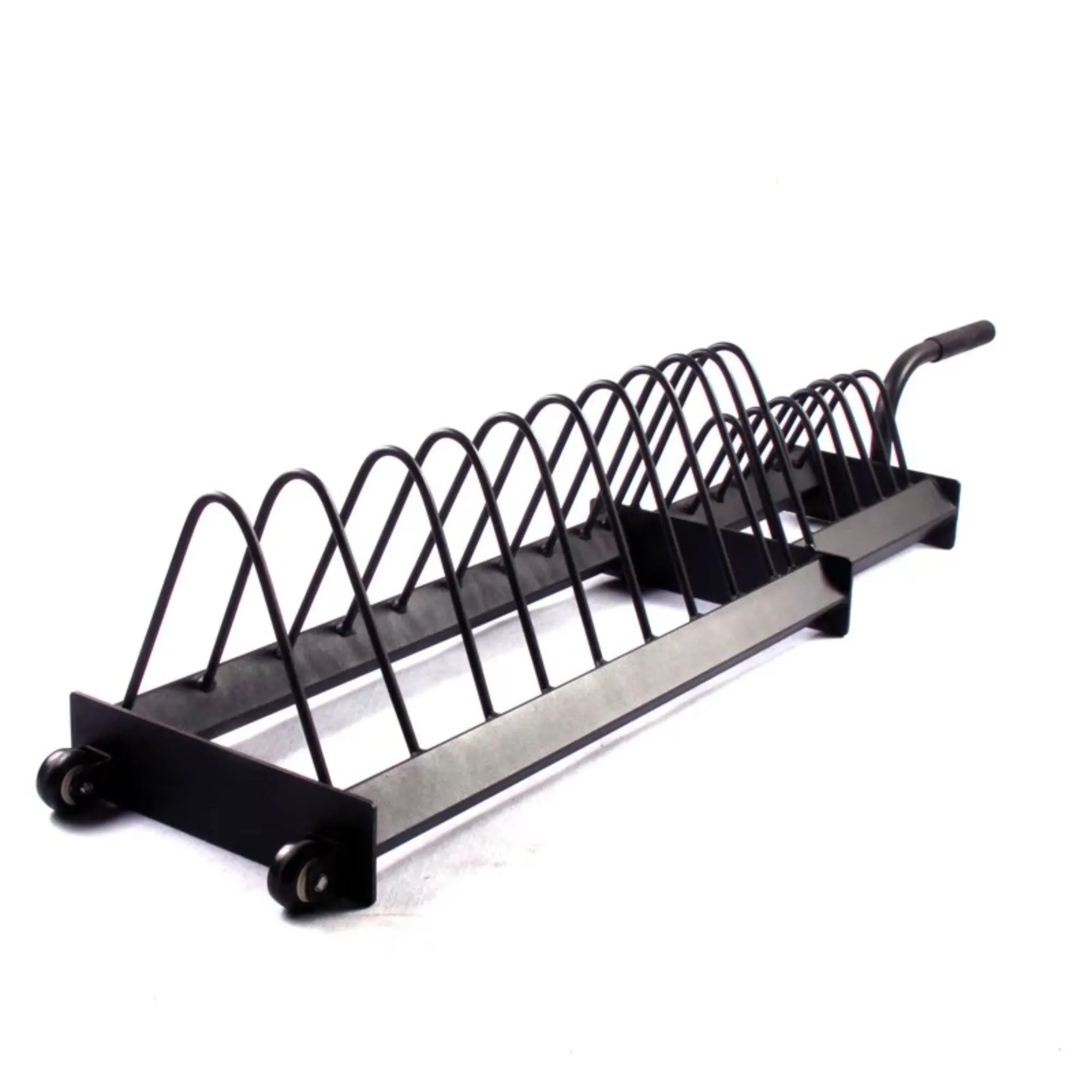 Bumper plate rack trolley