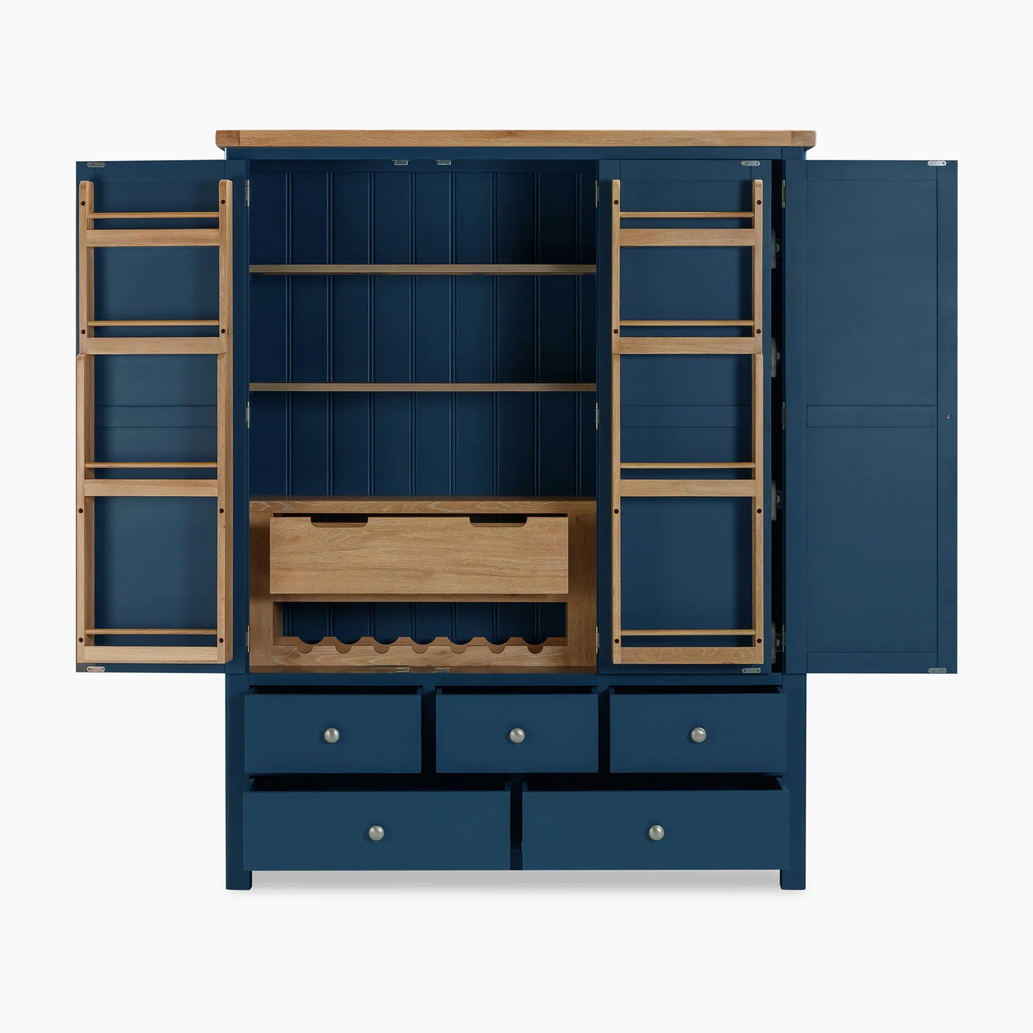 Burford Triple Larder Unit in Navy Blue