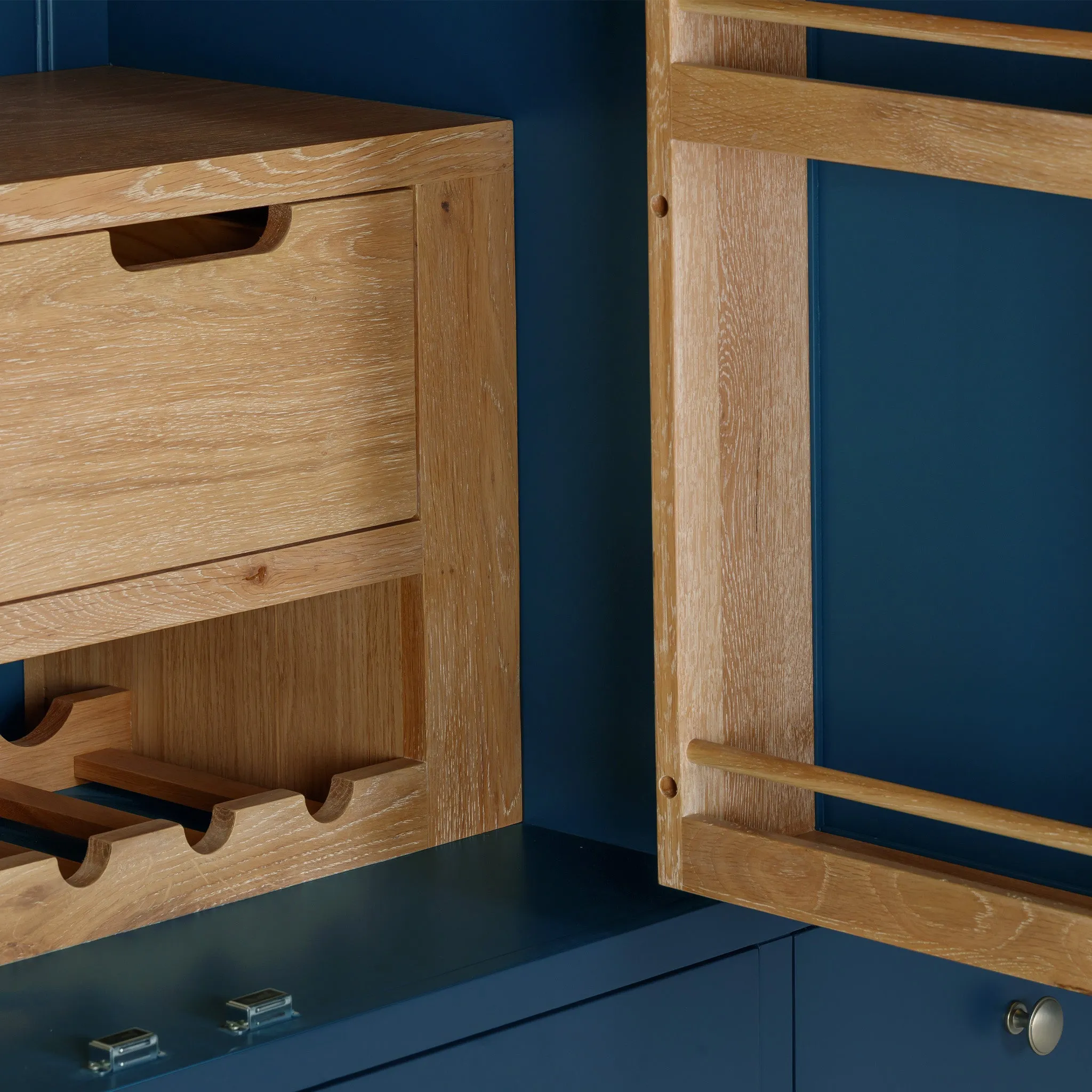 Burford Triple Larder Unit in Navy Blue