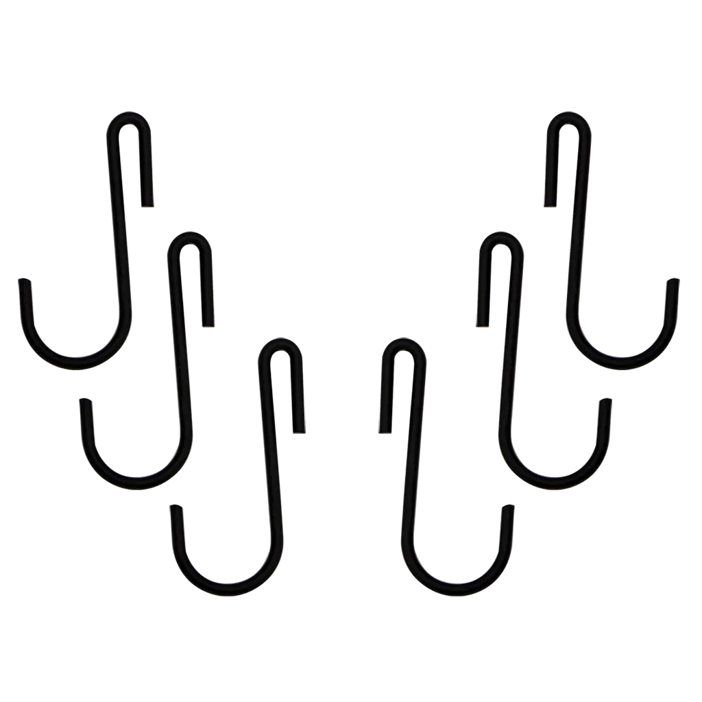 C31 6 Piece Black Enamel Pot Rack Hooks Range Kleen