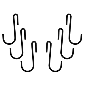 C31 6 Piece Black Enamel Pot Rack Hooks Range Kleen