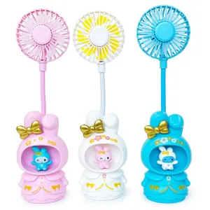 Cartoon Desk Fan with Pencil Sharpener 3 Assorted Colors 4308 (3 units)