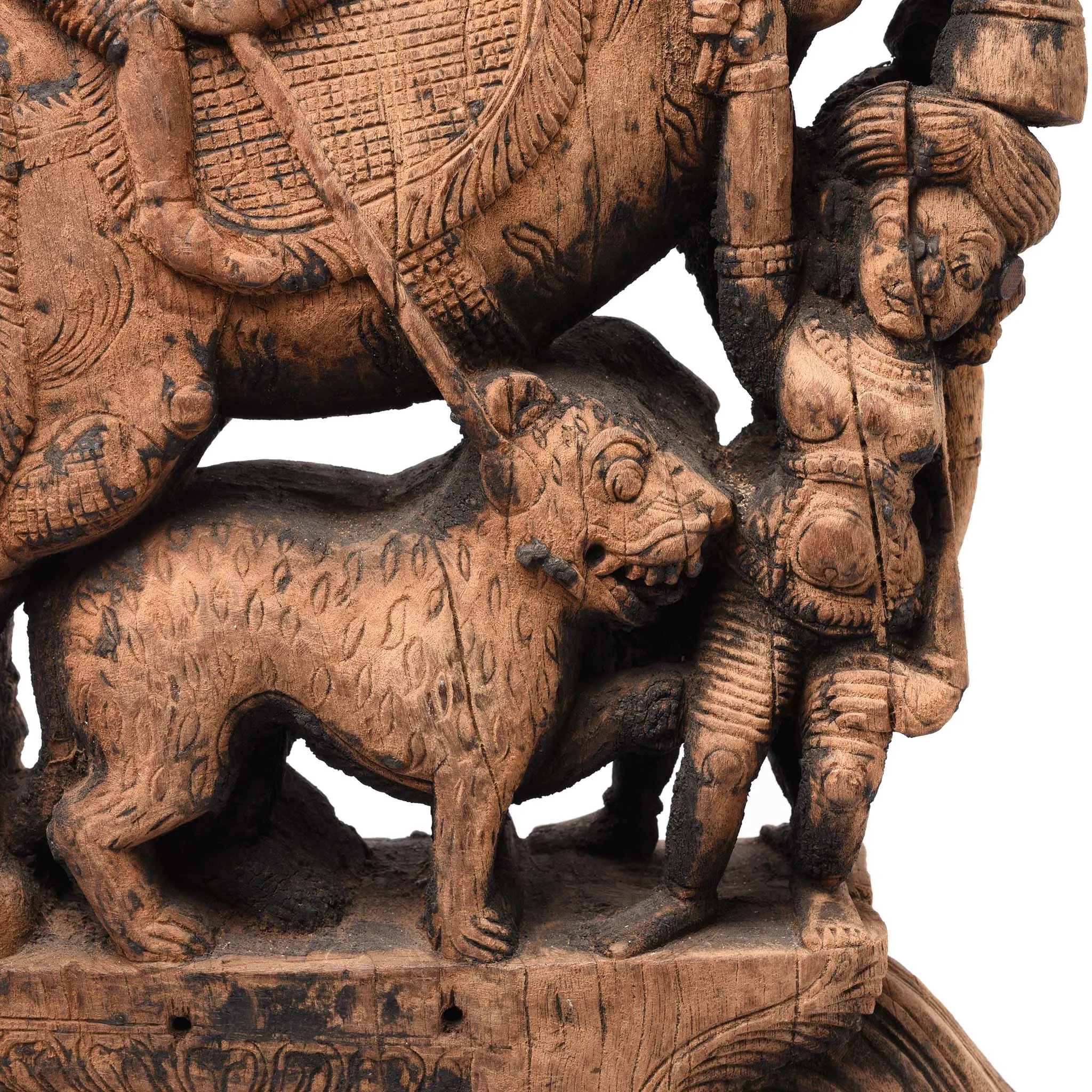 Carved Teak Horse Bracket From South India - 18thC