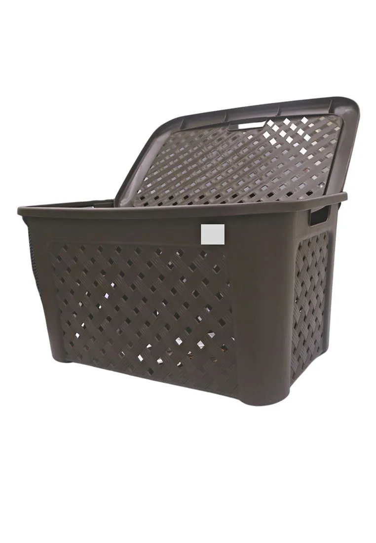 Cascade Weave Basket with Lid