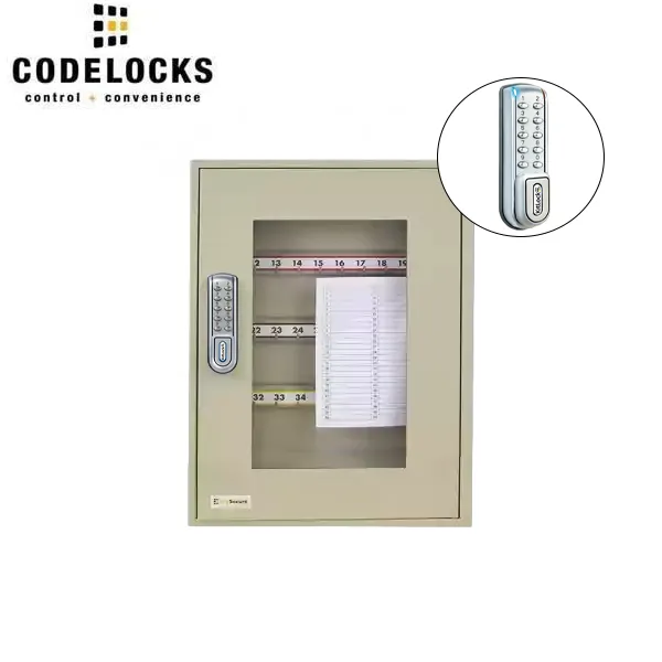 CodeLocks - Key Secure View Hook Padlock Cabinet w/ KL1200 - IP54 - Heavy Duty - Keyless Access - Private & Public Function - Master & User - Optional Cabinet Size