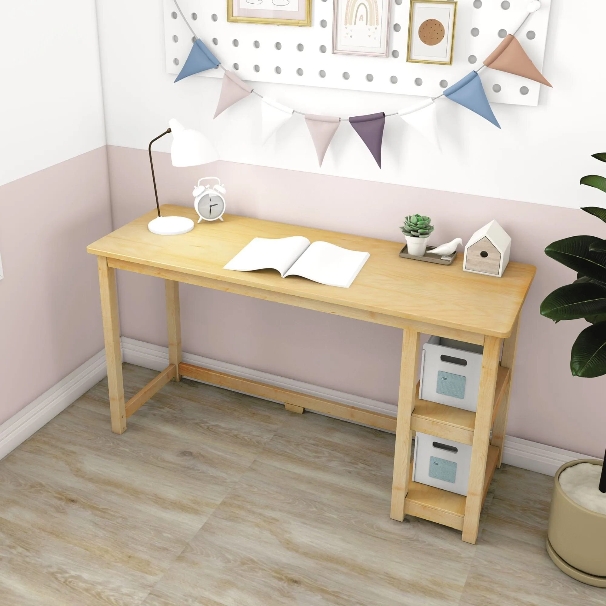 Desk with Shelves